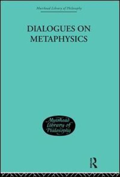 Cover for Nicolas Malebranche · Dialogues on Metaphysics (Hardcover Book) (2002)