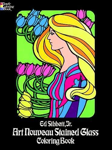 Cover for Sibbett, Ed, Jr. · Art Nouveau Stained Glass Coloring Book - Dover Design Stained Glass Coloring Book (MERCH) (2000)