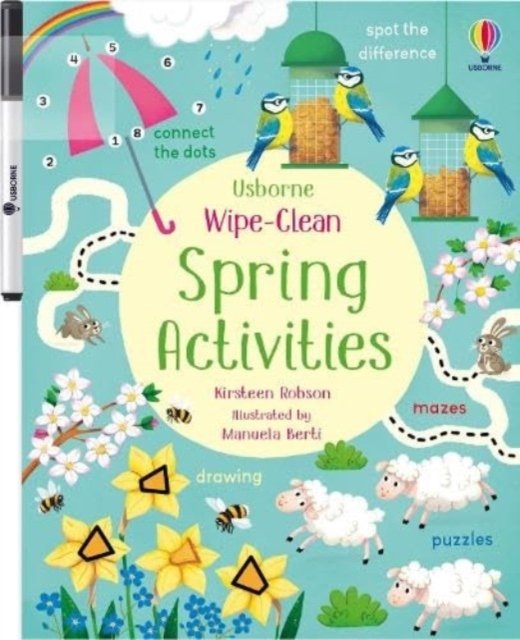 Wipe-Clean Spring Activities - Wipe-clean Activities - Kirsteen Robson - Books - Usborne Publishing Ltd - 9781805073994 - March 14, 2024