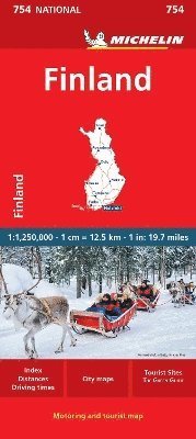 Finland - Michelin National Map 754: Map - Michelin - Books - Michelin Editions des Voyages - 9782067263994 - June 20, 2024