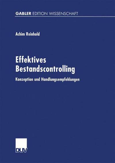 Cover for Achim Reinhold · Effektives Bestandscontrolling (Paperback Book) [2001 edition] (2001)