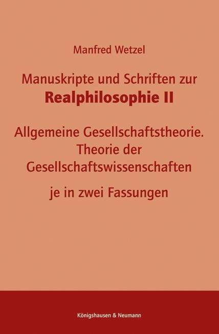 Manuskripte und Schriften zur Re - Wetzel - Bøger -  - 9783826069994 - 