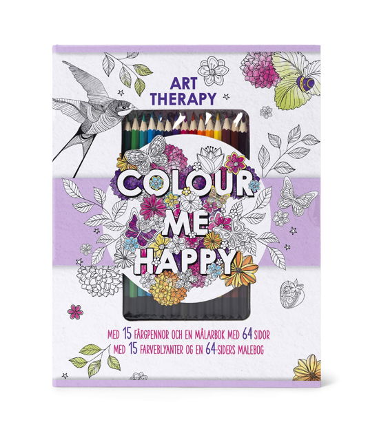 Cover for Colour me happy - malebog med farveblyanter (Hæftet bog) (2020)