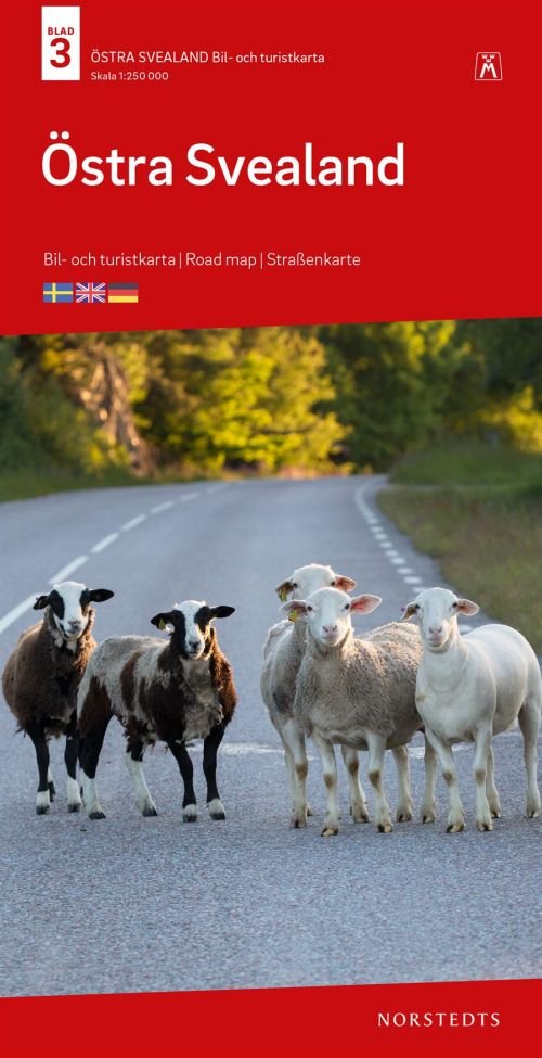Cover for Norstedts · Bil- &amp; turistkartan: Östra Svealand : bil- och turistkarta - road map - Straßenkarte (Hardcover Book) (2020)
