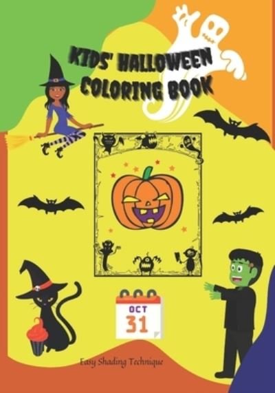 Cover for Teacher Kim · Kids' Halloween Coloring Book: Simple Images and Coloring Pages with an Easy Shading Technique! (Paperback Book) (2021)