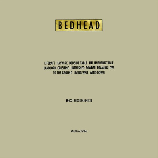 Cover for Bedhead · Whatfunlifewas (LP) (2014)