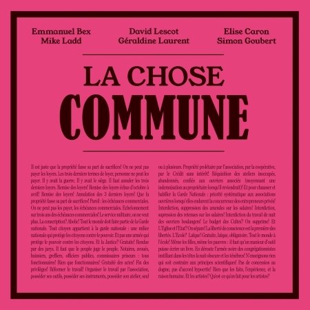 Cover for Emmanuel Bex · La Chose Commune (CD) (2017)