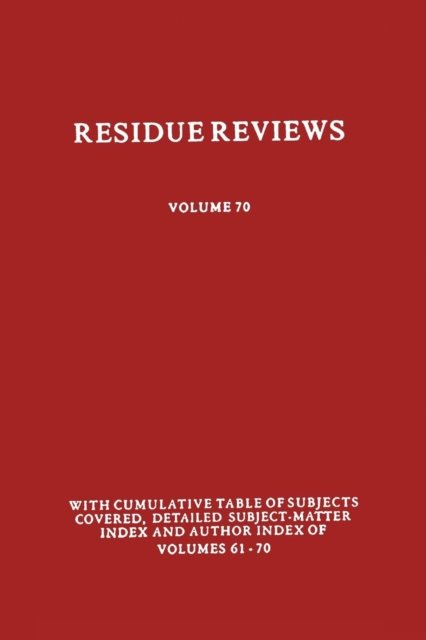 Cover for Francis A. Gunther · Residues of Pesticides and Other Contaminants in the Total Environment - Reviews of Environmental Contamination and Toxicology (Taschenbuch) [Softcover reprint of the original 1st ed. 1979 edition] (2013)