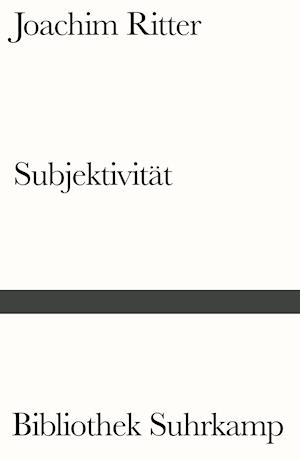 Cover for Joachim Ritter · Subjektivität (Paperback Book) (2022)