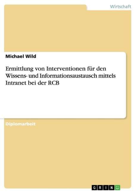 Ermittlung von Interventionen für - Wild - Kirjat - Grin Verlag Gmbh - 9783640277995 - lauantai 28. helmikuuta 2009