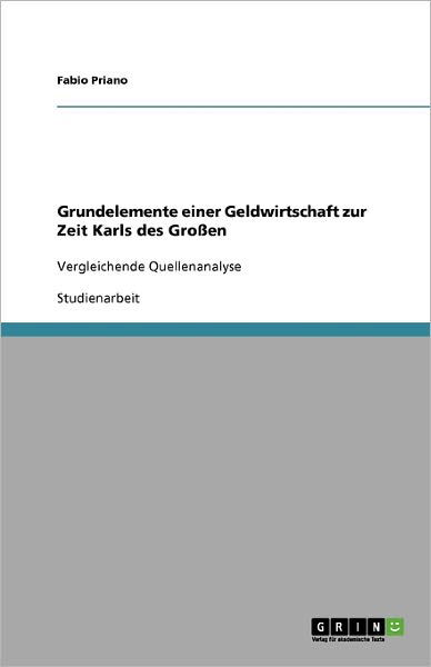 Cover for Priano · Grundelemente einer Geldwirtscha (Bog) (2009)