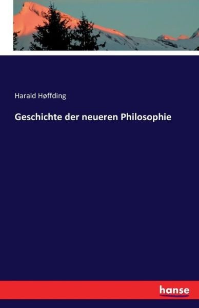 Cover for Høffding · Geschichte der neueren Philoso (Book) (2016)