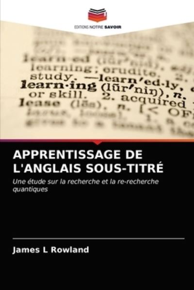 Apprentissage De L'anglais Sous - Rowland - Other -  - 9786203176995 - January 4, 2021