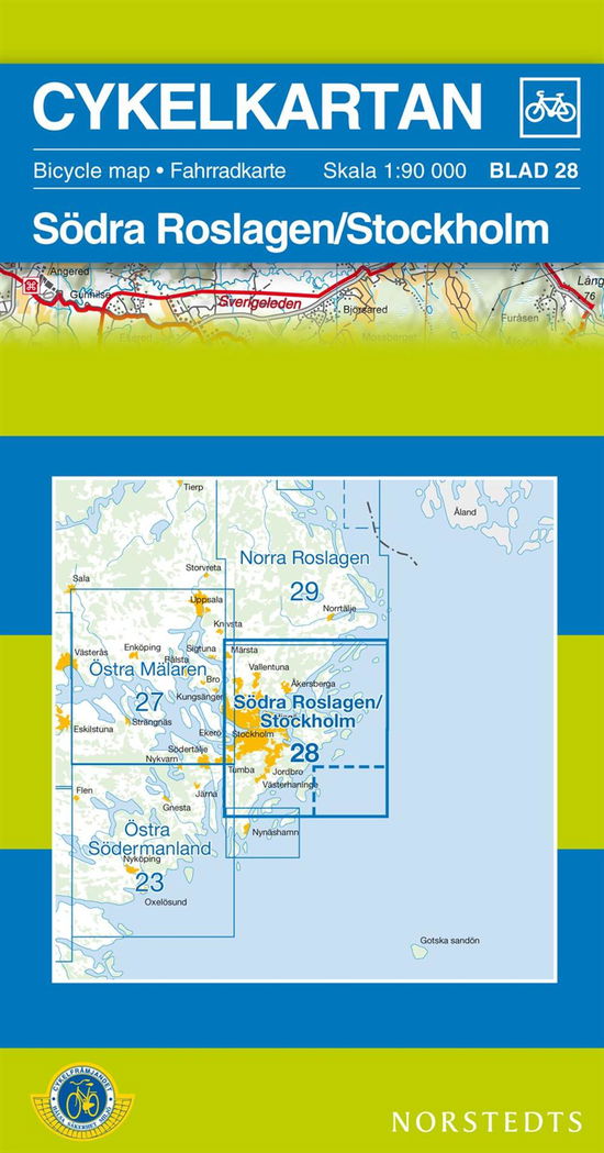 Cover for Norstedts · Cykelkartan: Södra Roslagen / Stockholm (Hardcover Book) (2012)