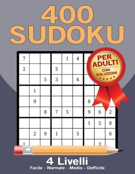 Cover for 4design Pro It · 400 Sudoku Per Adulti Con Soluzioni, 4 Livelli (Pocketbok) (2020)