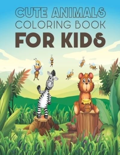 Cover for Mb Publishing · Cute Animal Coloring Book for Kids (Paperback Book) (2021)