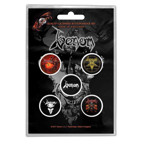 Venom Button Badge Pack: Black Metal - Venom - Koopwaar - PHD - 5055339778996 - 28 oktober 2019