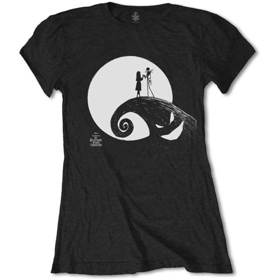 Cover for The Nightmare Before Christmas · The Nightmare Before Christmas Ladies Tee: Moon (Klær) [size S] [Black - Ladies edition]