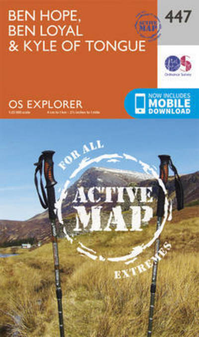 Cover for Ordnance Survey · Ben Hope, Ben Loyal and Kyle of Tongue - OS Explorer Active Map (Map) [September 2015 edition] (2015)
