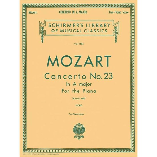 Cover for Wolfgang Amadeus Mozart · Concerto No. 23 in A, K.488 (Bog) (1986)