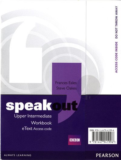 Cover for Frances Eales · Speakout Upper Intermediate Workbook eText Access Card - speakout (N/A) [Student edition] (2013)