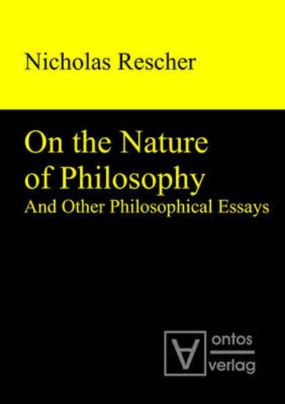 Cover for Rescher · On the Nature of Philosophy (Bog) (2012)