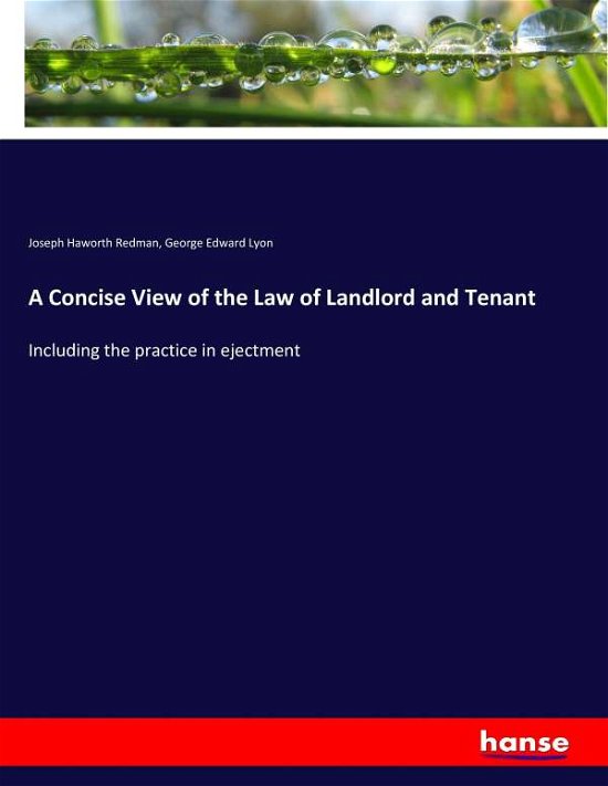 Cover for Redman · A Concise View of the Law of Lan (Bok) (2017)