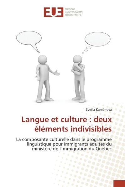 Cover for Kamenova Svetla · Langue et Culture: Deux Elements Indivisibles (Paperback Book) (2016)