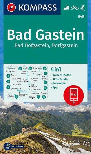 Cover for Mair-Dumont / Kompass · Kompass Wandern- Rad- &amp; Skikarte: Bad Gastein: Bad Hofgastein, Dorfgastein (Hardcover Book) (2018)