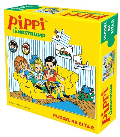 Cover for Astrid Lindgren · Pippi Långstrump minipussel : 48 bitar (SPIL) (2024)