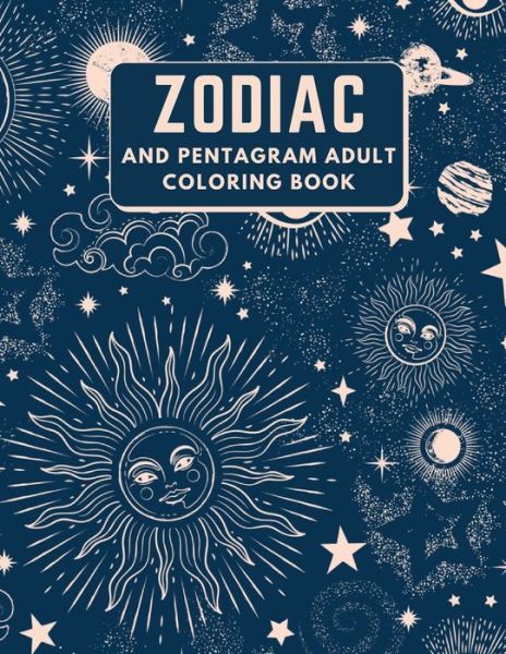 Cover for James Kerry · Zodiac and pentagram adult Coloring book (Paperback Book) (2021)