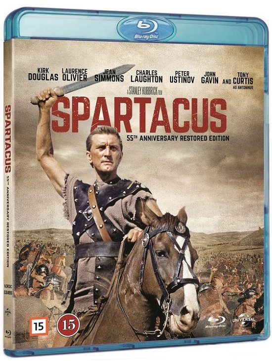 Cover for Kirk Douglas / Laurence Olivier / Charles Laughton / Jean Simmons / Peter Ustinov · Spartacus (Blu-ray) [55th Anniversary Restored edition] (2015)