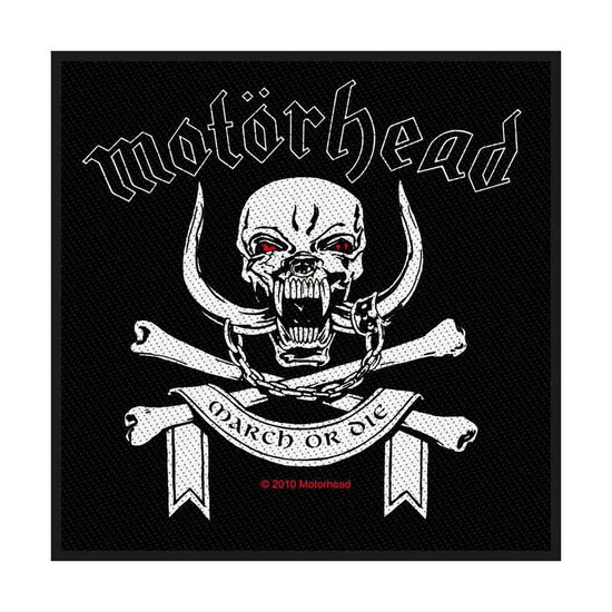 Motorhead Standard Woven Patch: March Or Die - Motörhead - Produtos - PHD - 5055339713997 - 19 de agosto de 2019