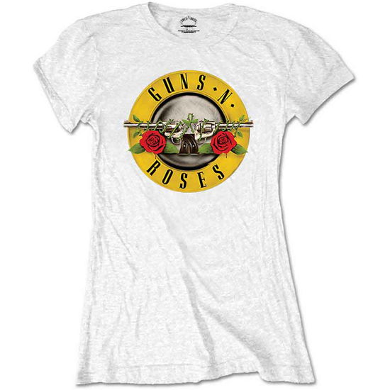 Cover for Guns N Roses · Guns N' Roses Ladies T-Shirt: Classic Logo (Retail Pack) (T-shirt) [size S] [White - Ladies edition]