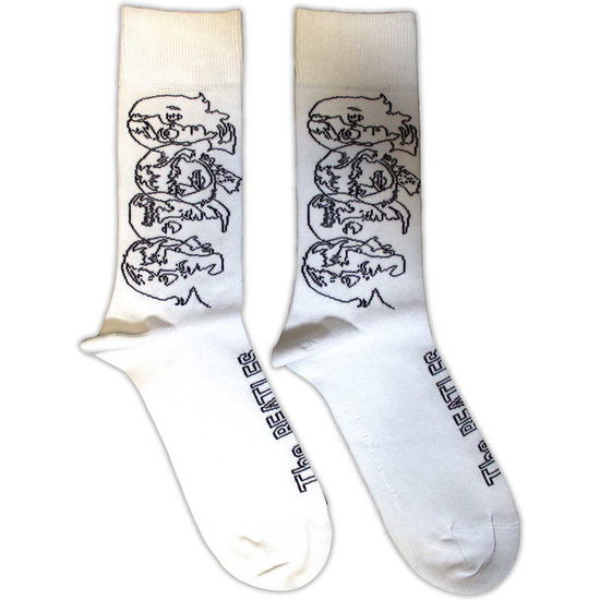 Cover for The Beatles · The Beatles Unisex Ankle Socks: White Album Faces Outlines (UK Size 7 - 11) (CLOTHES) [size M] (2024)