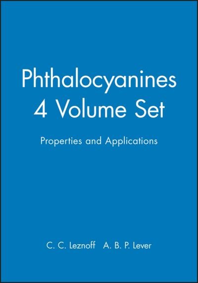 Cover for CC Leznoff · Phthalocyanines, Set - Phthalocyanines (Innbunden bok) [Volumes 1 - 4 edition] (1998)