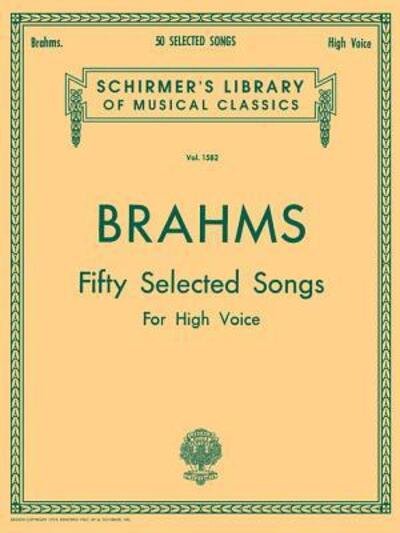 Cover for Johannes Brahms · 50 Selected Songs (Book) (1986)