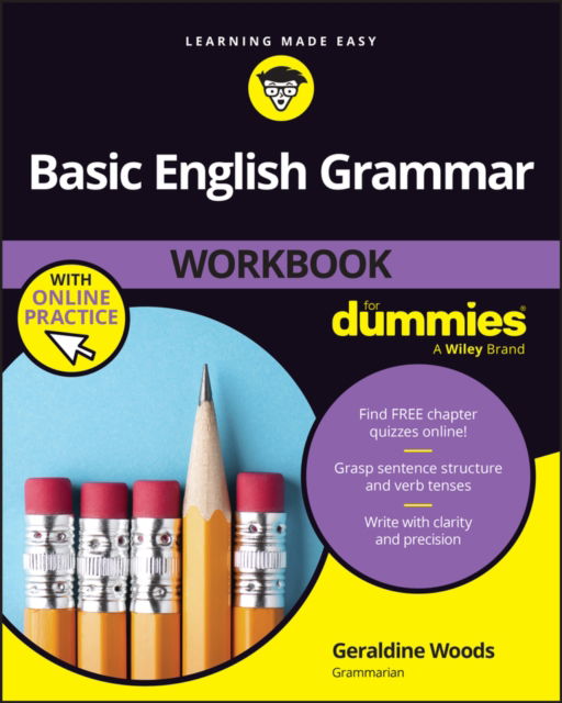 Cover for Geraldine Woods · Basic English Grammar Workbook For Dummies with Online Practice Quizzes (Paperback Book) (2025)