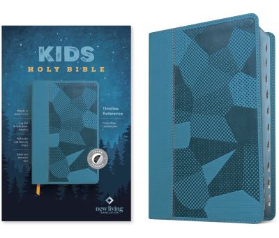 Cover for Tyndale · NLT Kids Bible, Thinline Reference Edition (LeatherLike, Camo Blue, Indexed, Red Letter) (Bok) (2024)