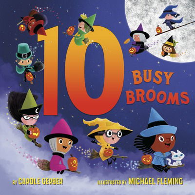 Cover for Carole Gerber · 10 Busy Brooms (Board book) (2018)