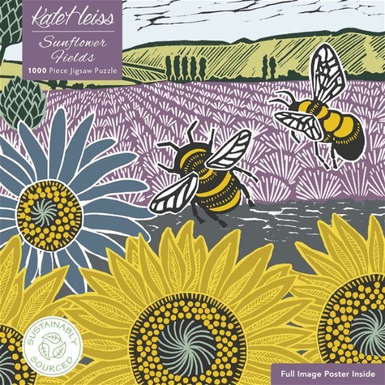 Cover for Adult Sustainable Jigsaw Puzzle Kate Heiss: Sunflower Fields: 1000-pieces. Ethical, Sustainable, Earth-friendly - 1000-piece Sustainable Jigsaws (SPIEL) (2024)