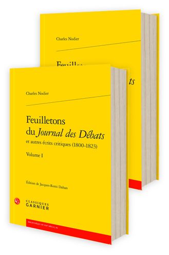 Cover for Charles Nodier · Feuilletons Du Journal Des Debats Et Autres Ecrits Critiques (1800-1823) (Paperback Book) (2021)