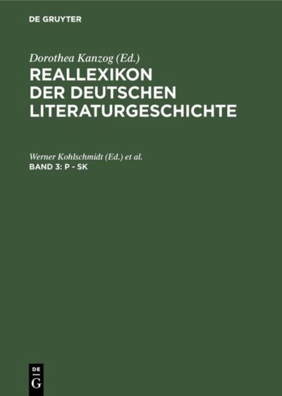 Reallexikon der deutschen Literaturgeschichte - Paul Merker - Books - De Gruyter - 9783110073997 - August 1, 1977