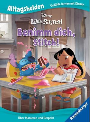 Cover for Walt Disney · Alltagshelden - Gefühle lernen mit Disney: Lilo &amp; Stitch - Benimm dich, Stitch! - Über Manieren und Respekt - Bilderbuch ab 3 Jahren (Book) (2024)