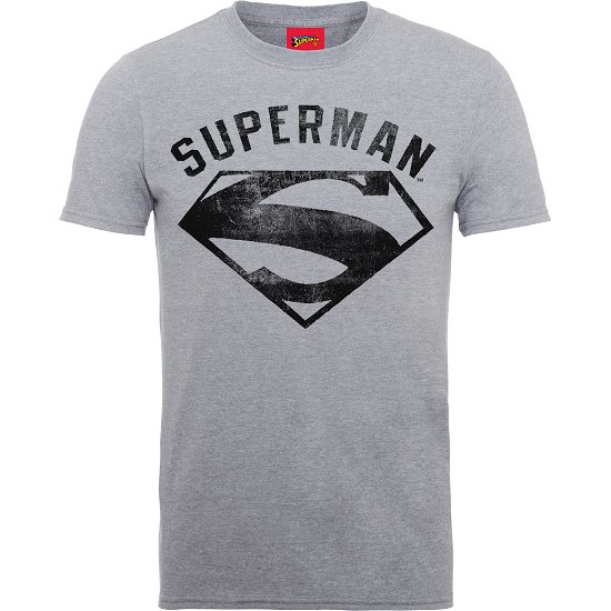 Cover for DC Comics · DC Comics Unisex Tee: Superman Logo Spray (CLOTHES) [size S] [Grey - Unisex edition]
