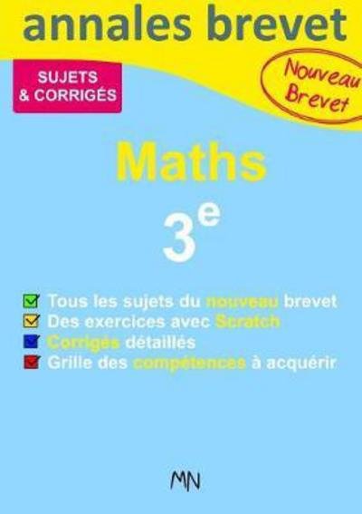 Cover for Collectif Divers · Annales Maths Nouveau Brevet 3e (Pocketbok) (2017)