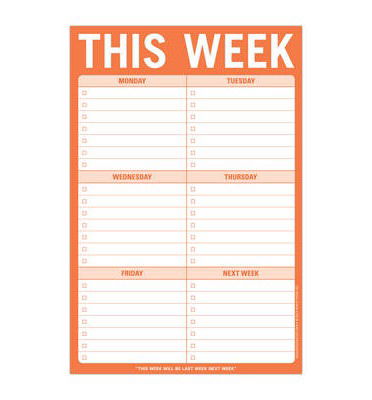 Knock Knock This Week Pad - Knock Knock - Books - Knock Knock - 9781601064998 - August 1, 2013