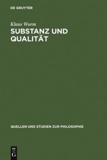 Cover for Wurm · Substanz und Qualität (Bok) (1973)