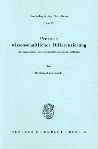Cover for Gizycki · Prozesse wissenschaftlicher Dif (Bok) (1976)
