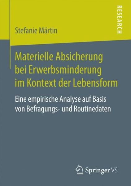 Materielle Absicherung bei Erwer - Märtin - Boeken -  - 9783658183998 - 3 juni 2017